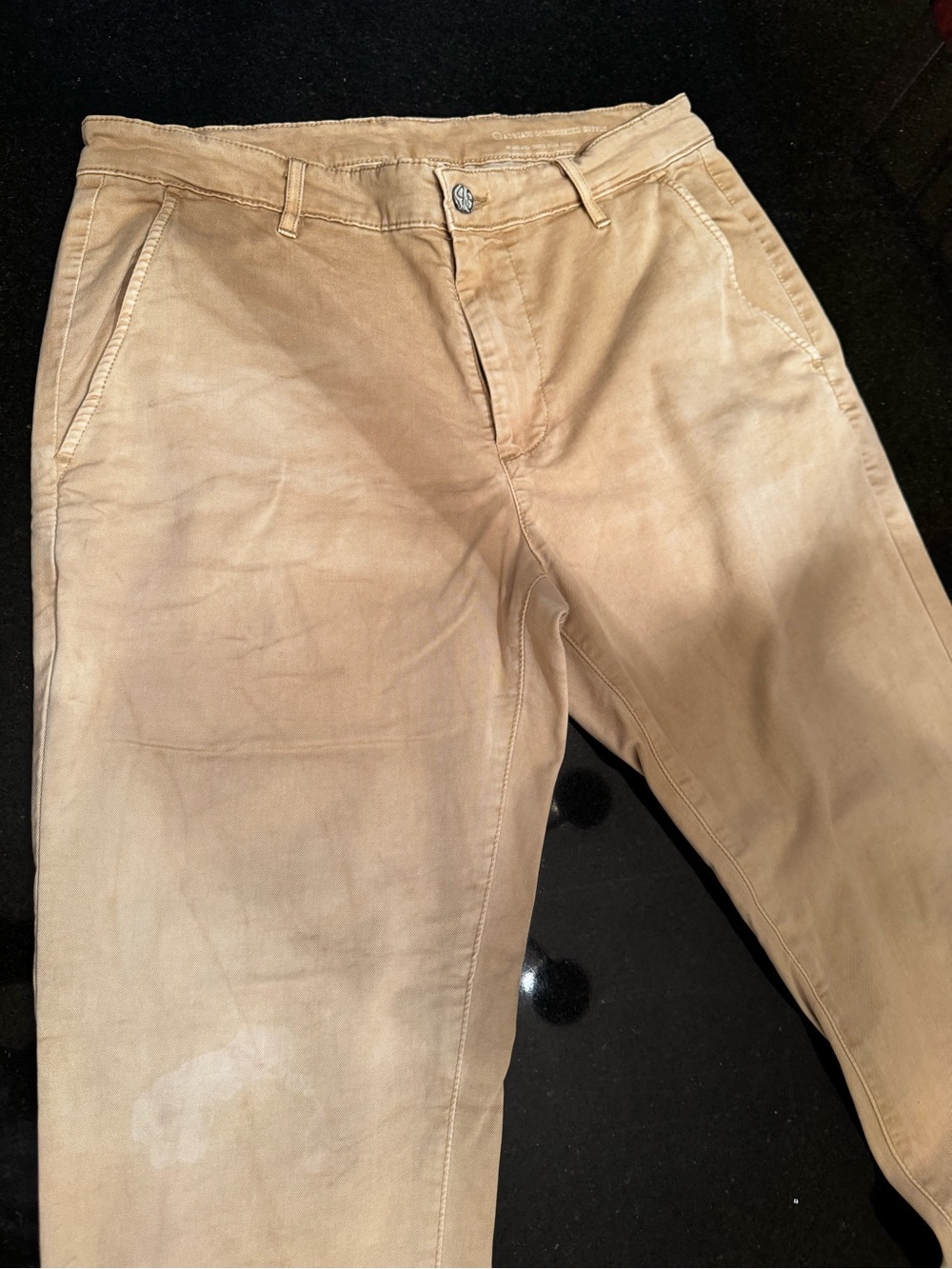 Ag Adriano Goldschmied Men’s Khaki-Colored Chino Pants